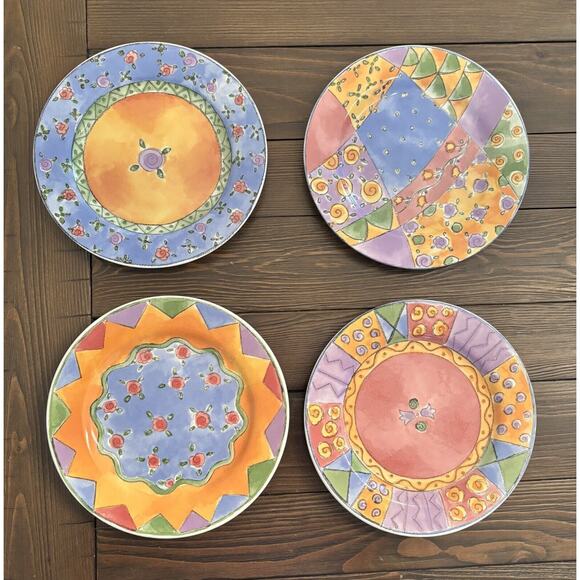 The Sweet Shoppe by Sango designed by Sue Lipkin 8-inch Plates Set of 4 - Picture 1 of 11